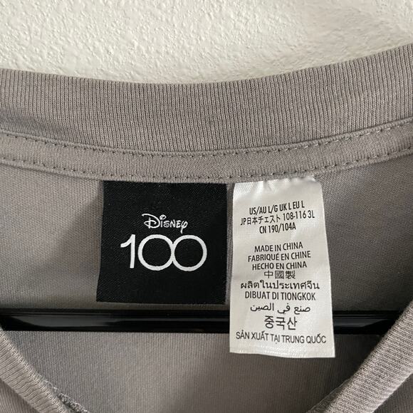 Disney Parks 100th Anniversary Mickey Minnie Mouse Long Sleeve Shirt  XL/ Gray - Picture 4 of 7